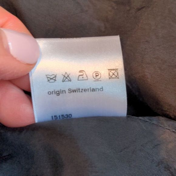 Akris Blazer Charcoal Gray Wool Zipper Pockets Size 8 - Picture 8 of 8